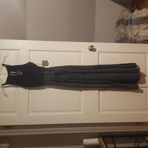 NWT black pinstripe jumpsuit